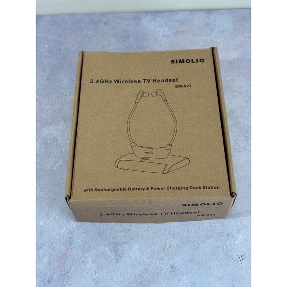 SIMOLIO SM823 Wireless Headphones for TV with Optical in Hearing Untested READ - Picture 1 of 7